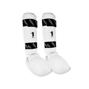 z05046-z05043-paire-de-protege-tibias-et-pieds-enfant-1fight1-suwon-blanc