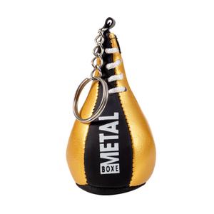 mbgad010gu-porte-cle-mini-poire-metal-boxe-noir-or-11x7-cm